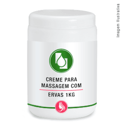 Creme para massagem com Ervas 1kg - Seiva Manipulação | Produtos Naturais e Medicamentos