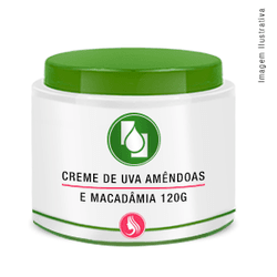 Creme de Uva, Amêndoas e Macadâmia 120g Pote - Seiva Manipulação | Produtos Naturais e Medicamentos