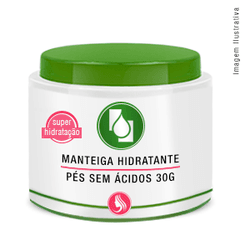 Manteiga Hiper Hidratante p/ Pés 30g - Seiva Manipulação | Produtos Naturais e Medicamentos