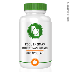 Pool Enzimas digestivas 200mg 60 cápsulas - Seiva Manipulação | Produtos Naturais e Medicamentos