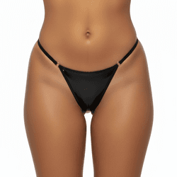 Calcinha Secretária de Vinil (TL9816) - Preta - 40... - Mais Sex