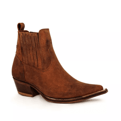 Botina Masculina Couro Crazy Horse Sela - Silverado Botas - 2871- lisa - SILVERADO BOTAS