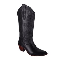 Bota Texana Feminina Couro Floater Preto - Silverado Botas - 22852 - 2 - SILVERADO BOTAS