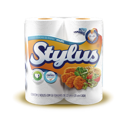 PAPEL TOALHA STYLUS C/2 ROLOS 50 TOALHAS - 49 - SIMPLIFICA DISTRIBUIDORA