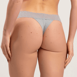 CALCINHA DANDARA FIO STRING - PRATA - CA1001-83 - Sirrê Lingerie