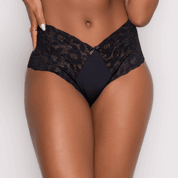 CALCINHA ELEGANCE FIO - PRETO - CA2115-09 - Sirrê Lingerie