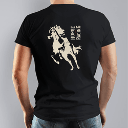 Camiseta T-Shirt Masculina Black Horse Racing Club... - SKU WEAR