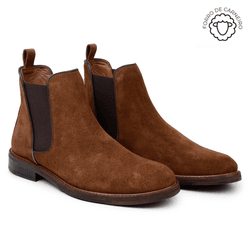 Bota Masculina Chelsea Tulsa Camurça Castanho - SOPRAFFINO