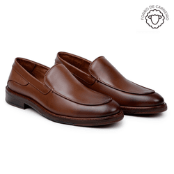 Mocassim Masculino Tulsa Couro Havana - SOPRAFFINO