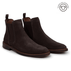 Bota Masculina Chelsea Tulsa Camurça Café - SOPRAFFINO