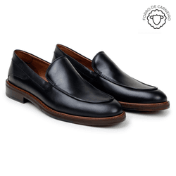 Mocassim Masculino Tulsa Couro Preto - SOPRAFFINO
