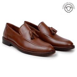 Sapato Masculino Loafer Tulsa Couro Havana - SOPRAFFINO
