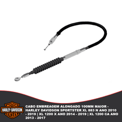 Cabo Embreagem Alongado 100mm - Harley Davidson Sp... - SORETTO