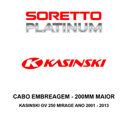 Cabo Embreagem Alongado 200mm Maior - Kasinski Gv ... - SORETTO