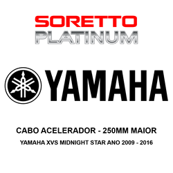 Cabo Acelerador "B" Alongado 250mm Maior - Yamaha Xvs Midnight Star Ano 2009 - 2016