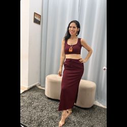 Conjunto Canelado Clara Bordô - 00051 - Stefania