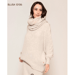 Blusa c/ Gola Removível Abenção - 27962 - STILOMOR