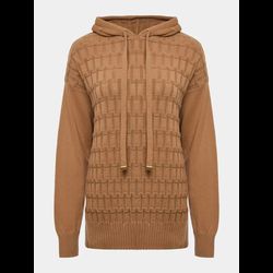 Blusa Trabalhada C/ Capuz Anselmi - Marrom - 25443 - STILOMOR