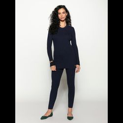 Blusa Vestleg Trabalhada Biamar - Meia Noite - 11... - STILOMOR