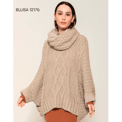 Capa Manga Morcego c/ Gola Removível Abenção Bege ... - STILOMOR