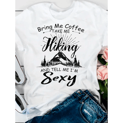 Camiseta Estampada Frente Bring Me Coffee Traga-me... - Atacado Leandrinho