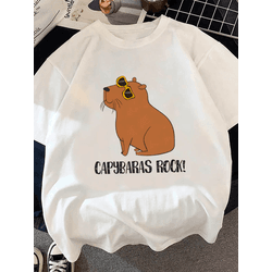 Camiseta Estampada Frente Capybaras Rock - CAPYROC - Atacado Leandrinho