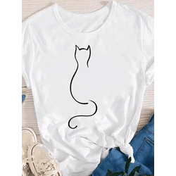 Camiseta Estampada Frente Gatinho Rabinho - GATORA... - Atacado Leandrinho