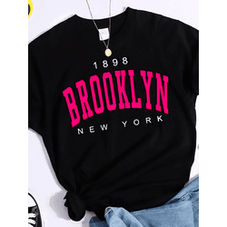 Camiseta Estampada Frente Brooklyn New York - BROO... - Atacado Leandrinho