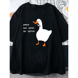 Camiseta Estampada Frente Pato Peace Was Never a O... - Atacado Leandrinho