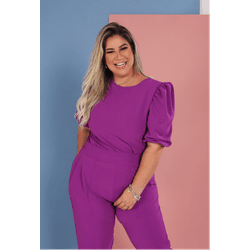 Conjunto Cinthia grape - TA241729 - TAMTAUM PLUS SIZE FASHION