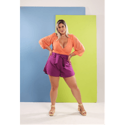 Shorts Bia grape - TA241702 - TAMTAUM PLUS SIZE FASHION