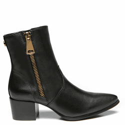 BOTA ZIPPER COURO PRETO - Mezzo Punto