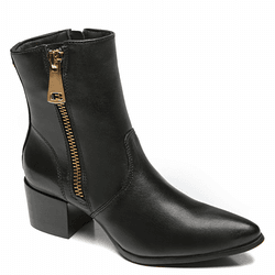 BOTA ZIPPER COURO PRETO - Mezzo Punto