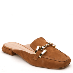 MULE LUCCA COURO NOBUCK CARAMELO - Mezzo Punto