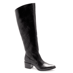 BOTA CANO ALTO TOUCH PRETO SEM ZÍPER - Mezzo Punto