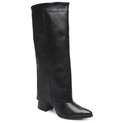 BOTA VIENNA CANO ALTO COURO PRETO - Mezzo Punto