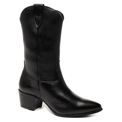 BOTA LÌVIA COURO DE CABRA PRETO - Mezzo Punto