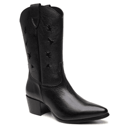 BOTA SIENA WESTERN COURO PRETO - Mezzo Punto