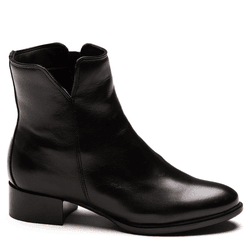 BOTA CANO BAIXO COURO CARNEIRO PRETO - Mezzo Punto