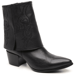 BOTA CAPA DETALHES COURO PRETO - Mezzo Punto