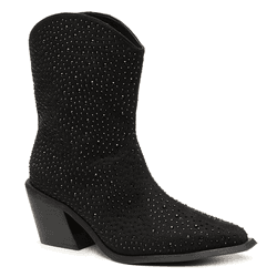 Bota Western Com Cristais Preto - Mezzo Punto
