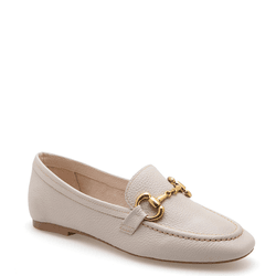 MOCASSIM COURO FLOATER BAG OFF WHITE - Mezzo Punto