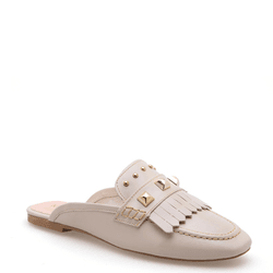 MULE COURO TORINO OFF WHITE - Mezzo Punto