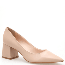 SCARPIN SALTO BLOCO COURO PREMIUM NUDE - Mezzo Punto
