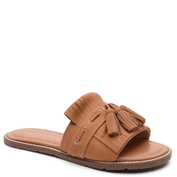 SANDÁLIA RASTEIRA COURO NOBUCK CARAMELO - Mezzo Punto