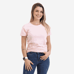 Camiseta Baby Look Feminina Rosa - TechMalhas