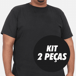 Kit 2 Camisetas Masculinas Basicas Plus Size - TechMalhas