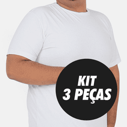 Kit 3 Camisetas Masculinas Basicas Plus Size - TechMalhas
