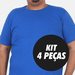 Kit 4 Camisetas Masculinas Basicas Plus Size - TechMalhas