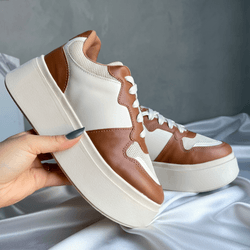 Tênis Feminino Casual Plataforma Detalhes Nylon Ma... - TENEHI Calçados